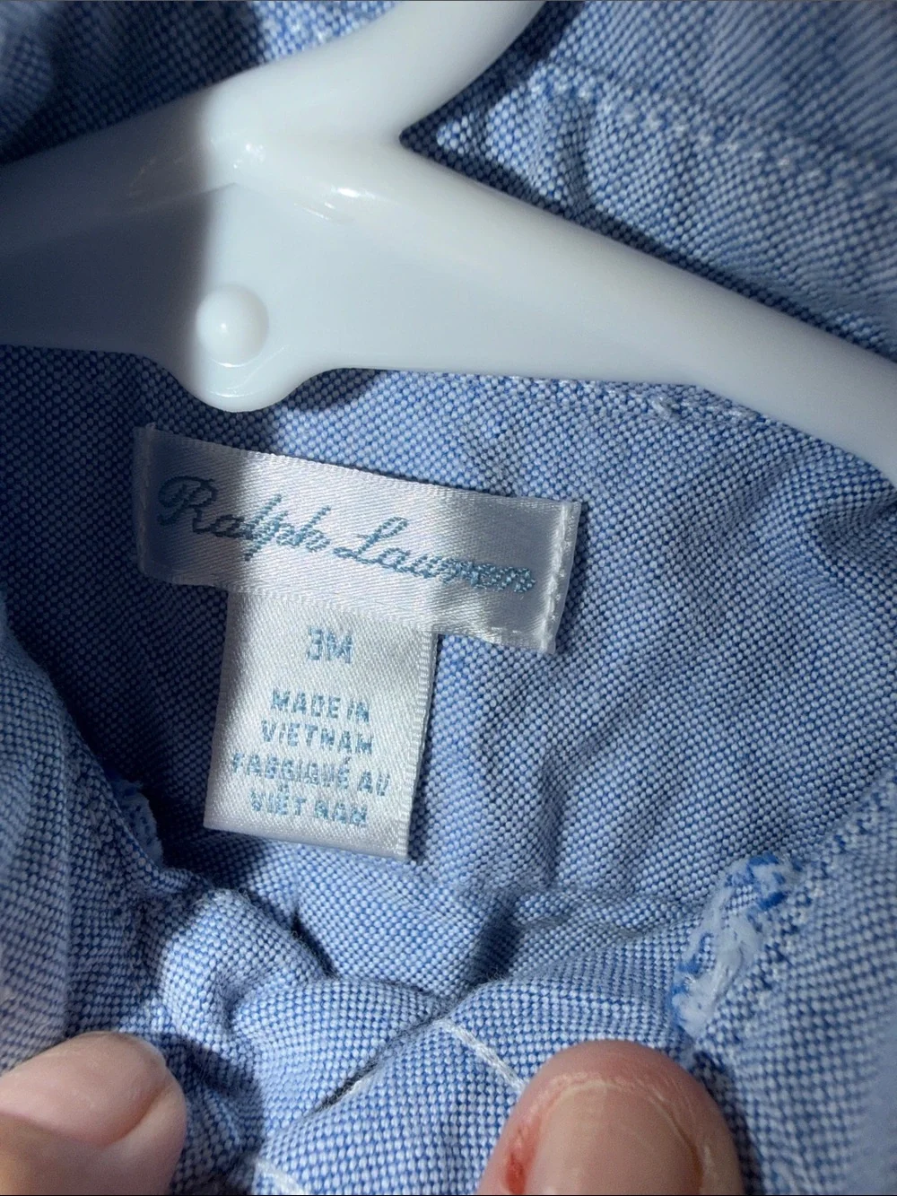 Baby boy's Ralph Lauren Light Blue Button-Down Oxford Shirt for Kids